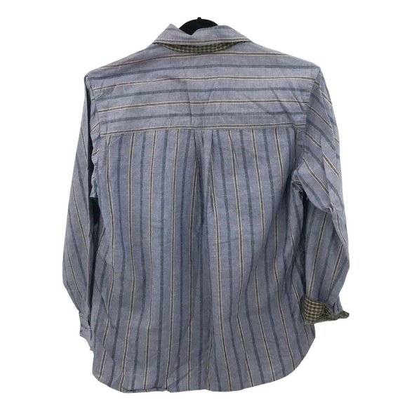 David Brooks Woman Button Down Shirt Size 8 Blue Stripes - Picture 4 of 4